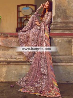 Indian Pakistani Bridal Sharara USA Deerfield Illinois Mohsin Naveed Ranjha Bridal Wear