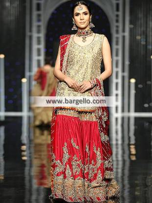 Traditional Bridal Gharara Suit Springfield Illinois Designer Wedding Dresses