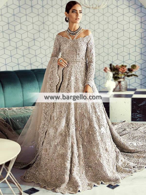 silver bridal maxi