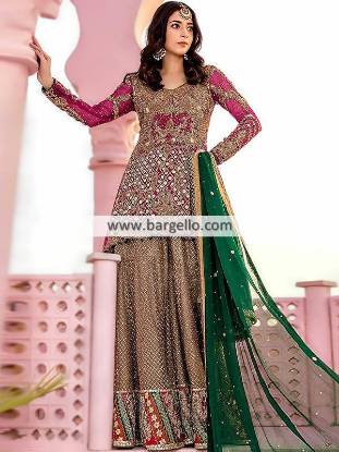 Pakistani Bridal Gharara Oslo Norway Latest Wedding Guest Dresses Gharara Suit