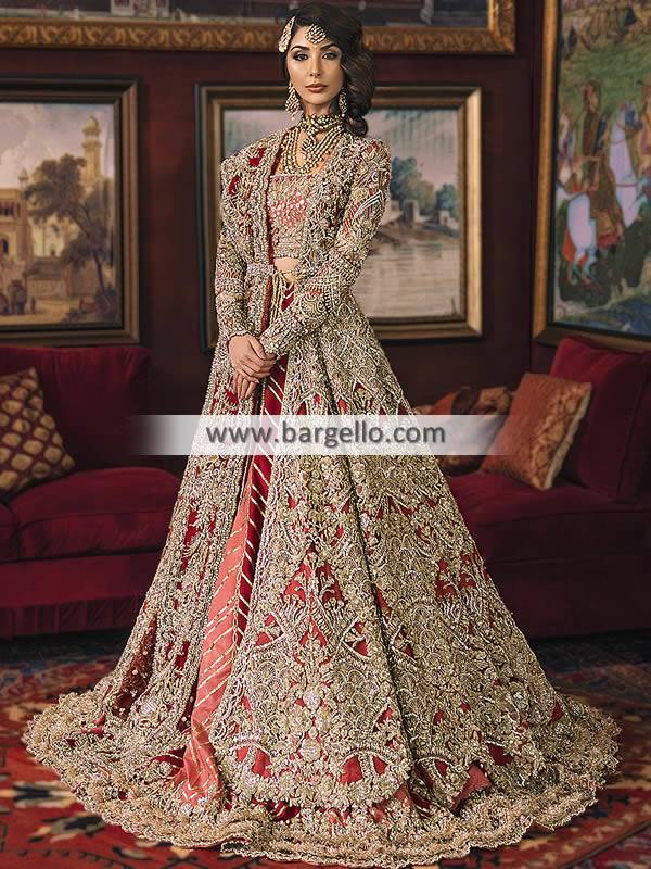 Luxurious Bridal Lehenga UK USA Canada Republic Heritage Bridal Lehenga