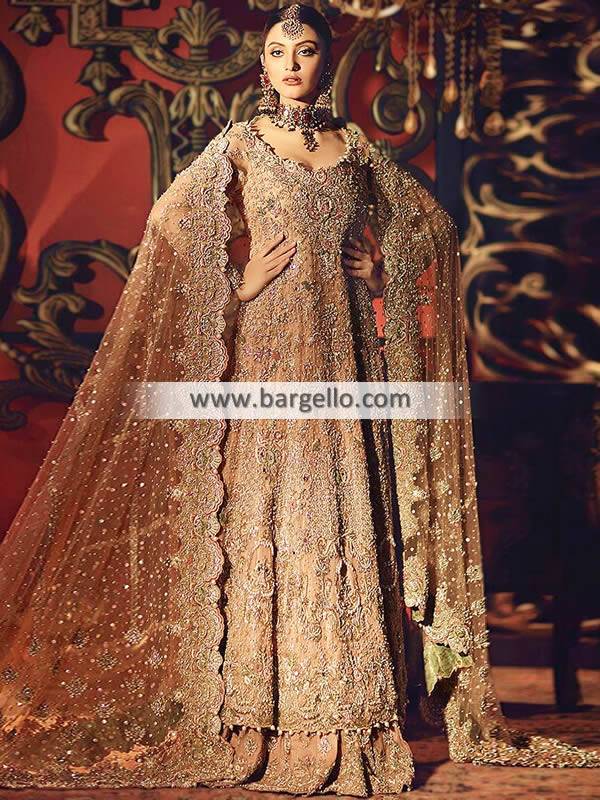 Pakistani Bridal Sharara Salisbury London UK Designer Bridal Sharara