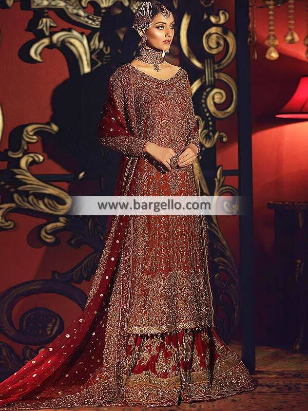 Bridal Gharara Bell Bar London UK Latest Bridal Gharara Designs