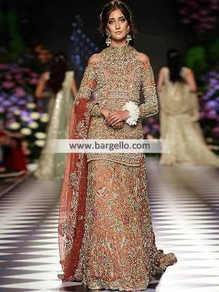 Gorgeous Wedding Lehenga Copper Color Lehenga for Walima