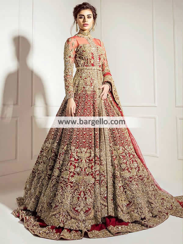 Luxurious Bridal Lehenga Wichita Kansas USA Arabic Wedding Dresses