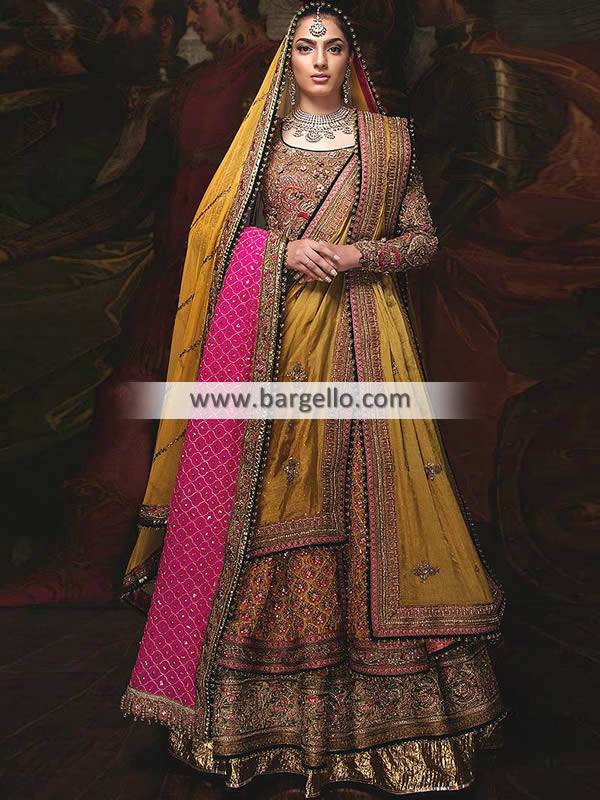 Luxurious Bridal Lehenga Houston Texas TX USA Latest Pakistani Designer Lehenga