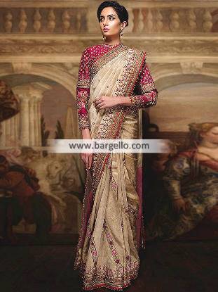 Latest Designer Saree for Wedding Fahad Hussayn Qilladari Saree Collection