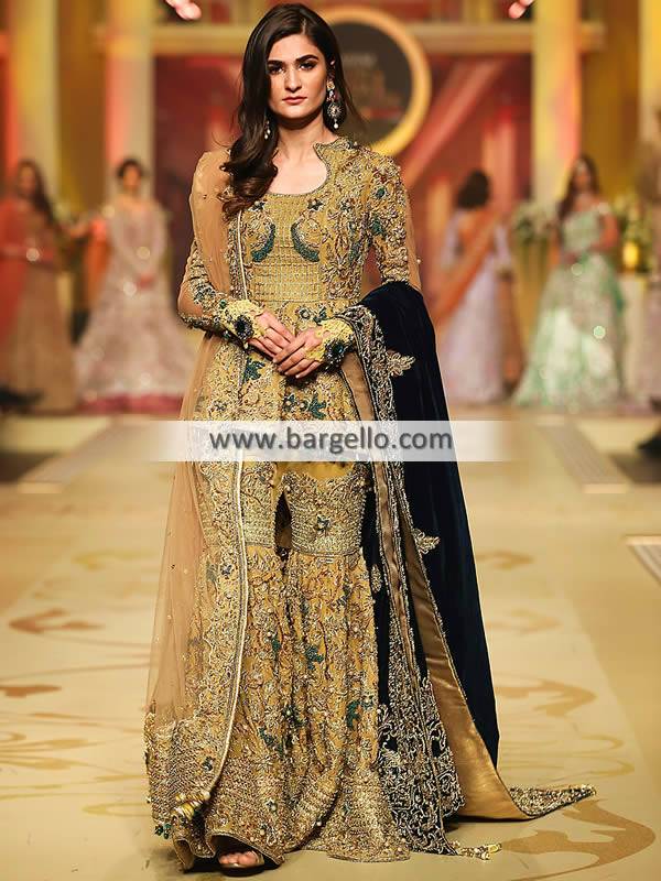 pakistani peplum wedding dress