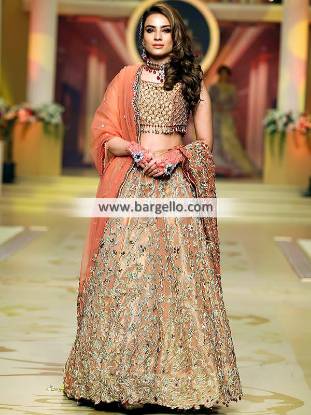 Latest Pakistani Wedding Lehenga Designer Puffy Lehenga with Prices