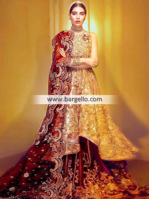 Anarkali Bridal Dresses Manhattan New York USA Traditional Bridal Lehenga Dresses