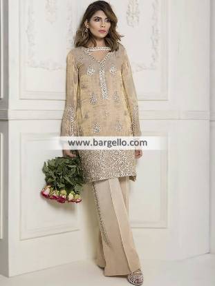 Maysuri Chiffon Evening Trouser Suits Indian Pakistani Designer Evening Dresses