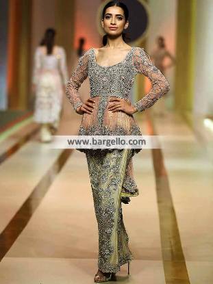 Indian Peplum Dresses, Pakistani Peplum Dresses, Peplum Dresses, Peplum Dresses Winnipeg, Peplum Dresses Manitoba, Peplum Dresses Canada, Ahmed Sultan, QHBCW, Ahmed Sultan Formal Collection