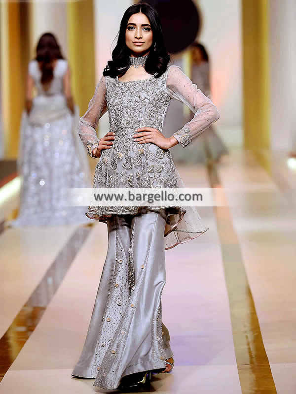 peplum designer dresses pakistani