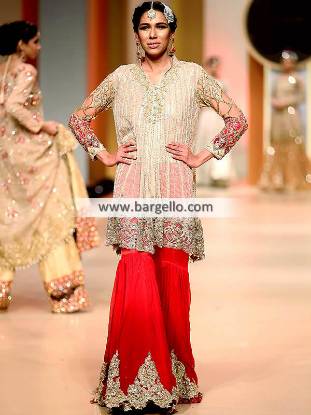 Short Frock with Dhaka Pajama Birmingham London UK Peplum Style Top