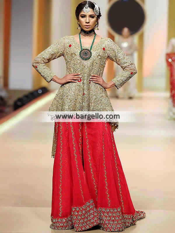 sharara and short frock