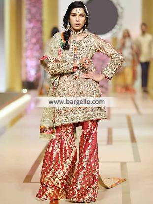 Lucknow Gharara Special Event Dresses London Cardiff UK Designer Gharara Occasional Dresses