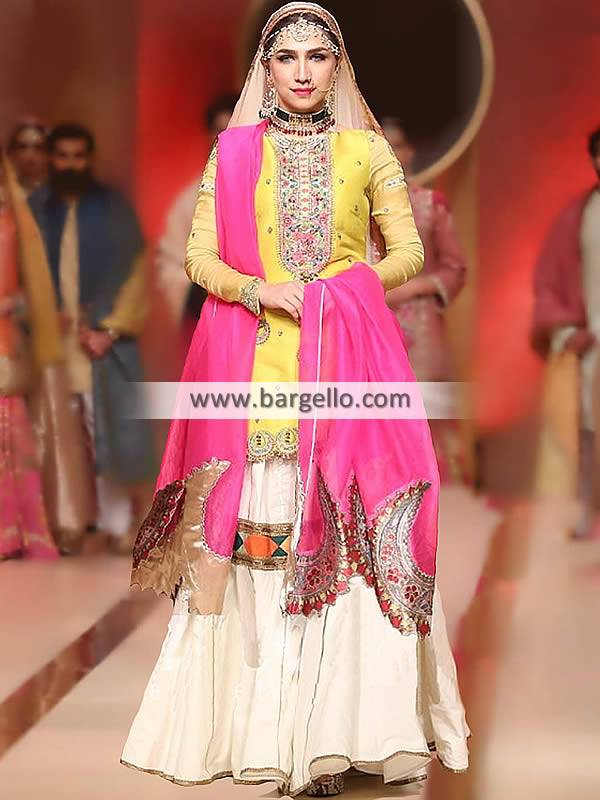 Pakistani Latest Designer Wedding Gharara Dresses Lawrenceville New Jersey NJ US