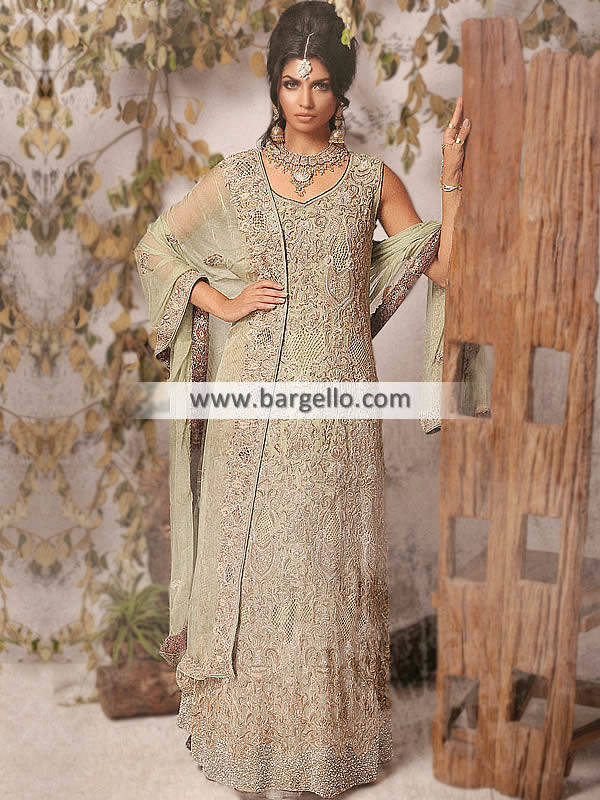 Unique Ivory Asian bridal Lehenga Designer Dress Online 2021 – Nameera by  Farooq