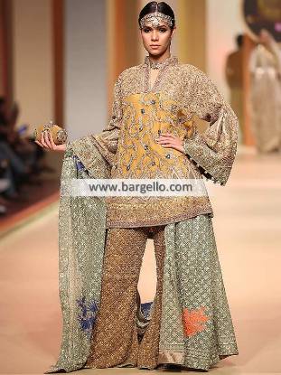 HSY Bridal Wear Latest Pakistani Designer Bridal Sharara Dresses Evening Wear Wixom Michigan MI US