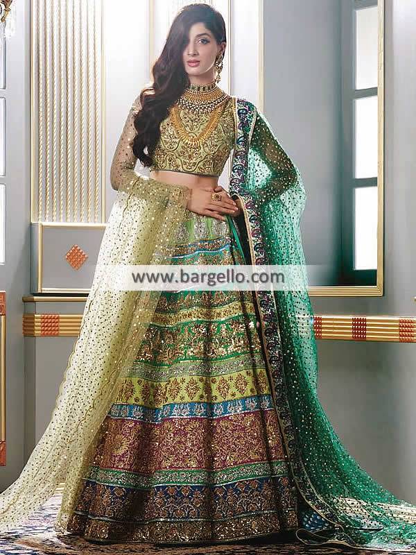 Pakistani Designer Bridal Wedding Lehnga Asian Wedding Lenghas Lillestrom Norway