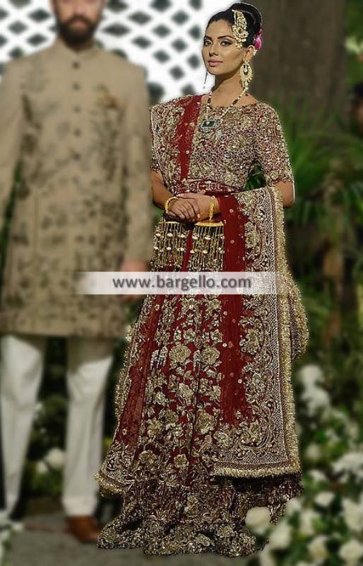 Traditional Pakistani Bridal Dresses Bolingbrook Illinois USA Elan Bridal Lehenga