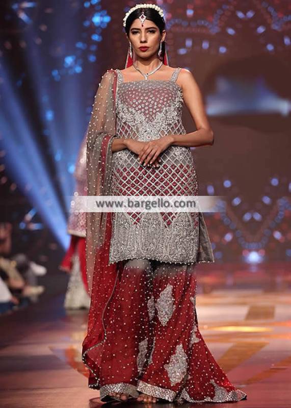 Pakistani Designer Wedding Sharara Jeddah Saudia Arabia Riyadh Wedding Sharara Pakistan