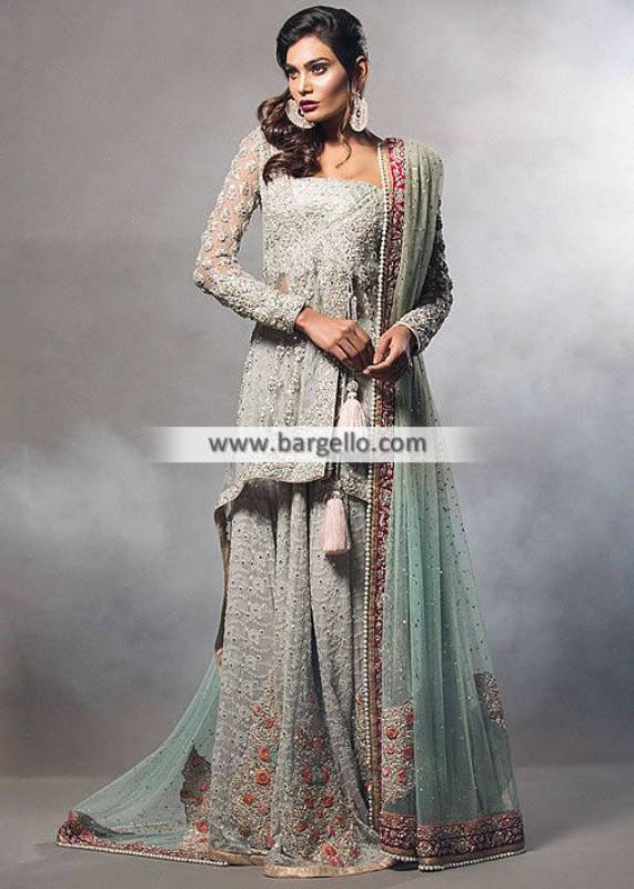 Angrakha Style Bridal Dresses Holland Netherland Angrakha Shirt with Bridal Sharara