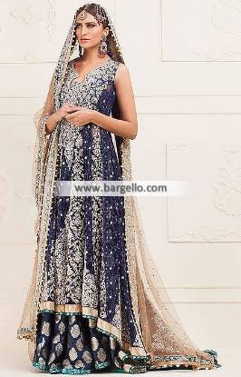 Pakistani Designer Wedding Sharara Dresses Manhattan New York USA