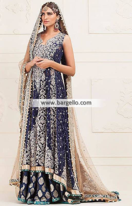 Pakistani Designer Wedding Sharara Dresses Manhattan New York USA