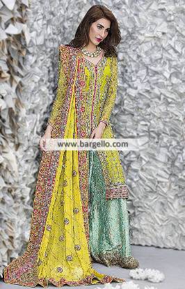 Ansab Jehangir Designer Bridal Sharara Dresses Reston Washington DC US