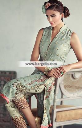 Latest Evening Dresses Fairfax Virginia USA Umsha by Uzma Babar Pakistani Evening Dresses