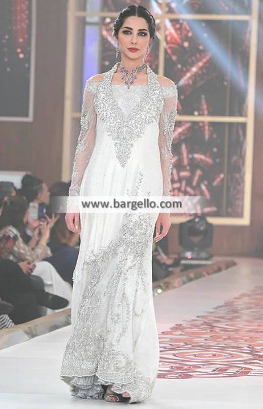 Pakistani Wedding Long Gowns Halifax UK Engagement Dresses Nilofer Shahid Wedding Dresses Gowns