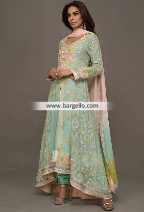 Embroidered Anarkali Dresses Elmont New York USA Deepak Perwani Anarkali Dresses