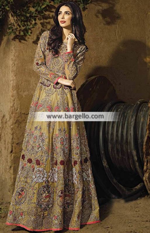 Dark Wine Anarkali Gown With Jacket - Salwar Kameez Designer Collection