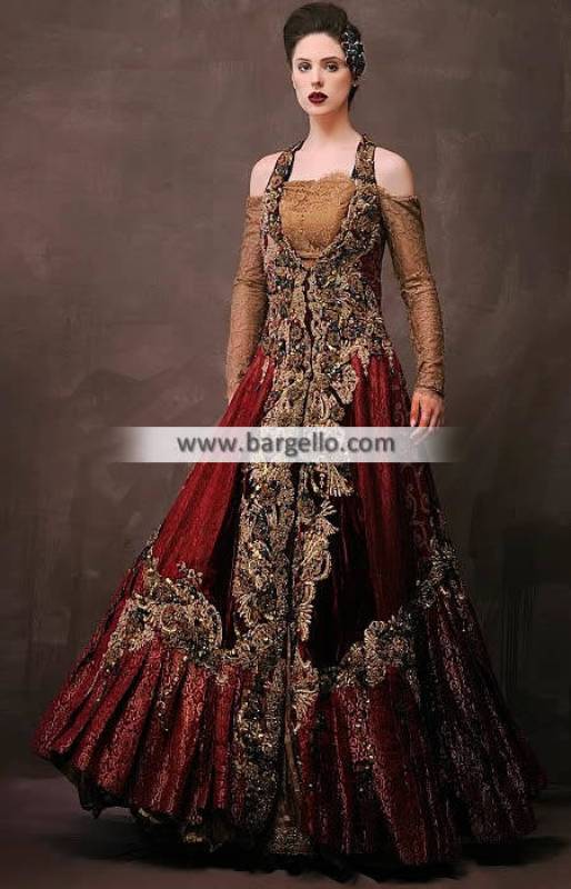 full anarkali gown