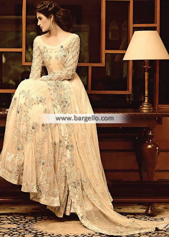 Peach Gown Saihat Saudi Arabia Arabic Designer Peach Gowns