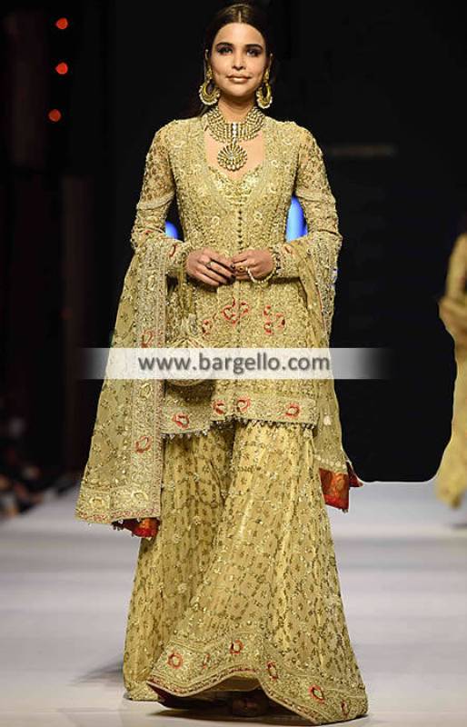 Pakistani Bridal Sharara Livingston UK Designer Bridal Sharara for Valima and Reception