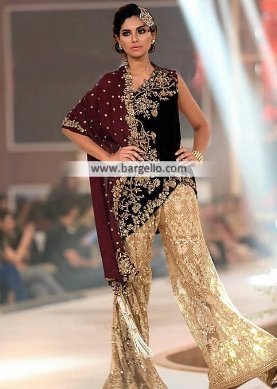 Sobia Nazir TBCW 2015 Designer Wedding Sharara Dresses Aberdeen UK