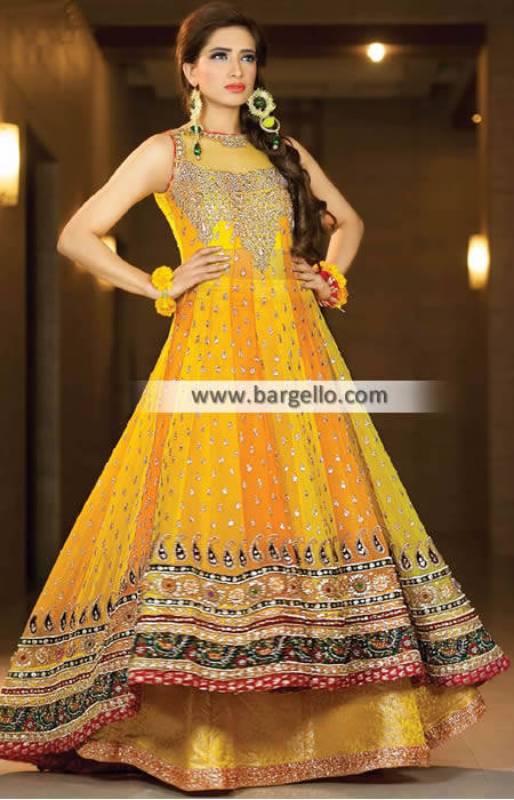 Pakistani Mehndi Dresses for Mehndi Event Mehndi Dresses with Price