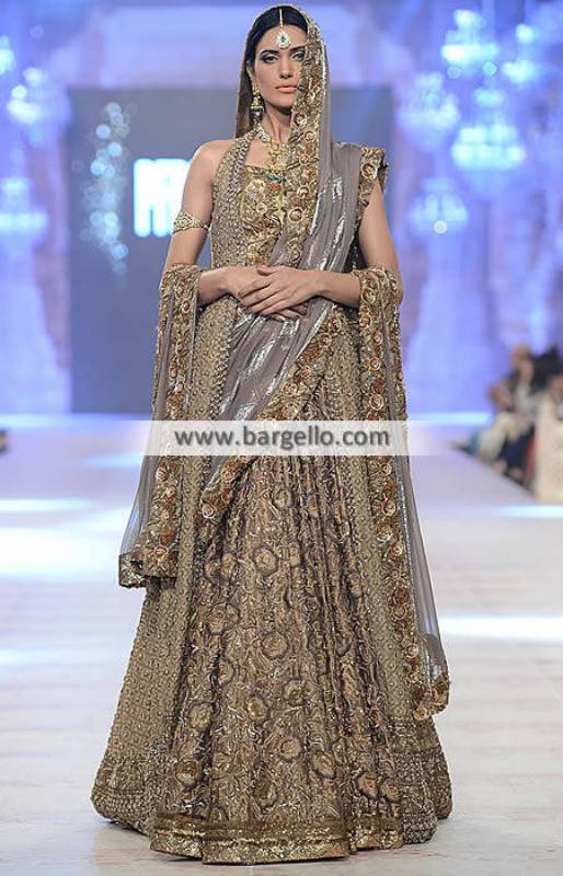 Sana Safinaz Bridal Lehenga Bell Bar UK Marvelous Bridal Lehenga for Reception and Walima PFDC 2014