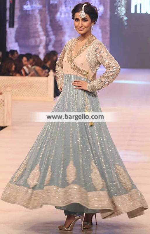 Enchanting Anarkali Dress Angrakha Dresses Wedding Event Dresses Nida Azwer PFDC 2014