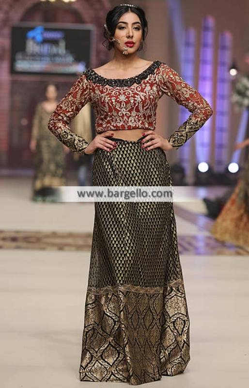 Pakistani Lehenga Dresses Elegant Lehenga Party Lehenga Saira Rizwan Bridal Collection TBCW 2014