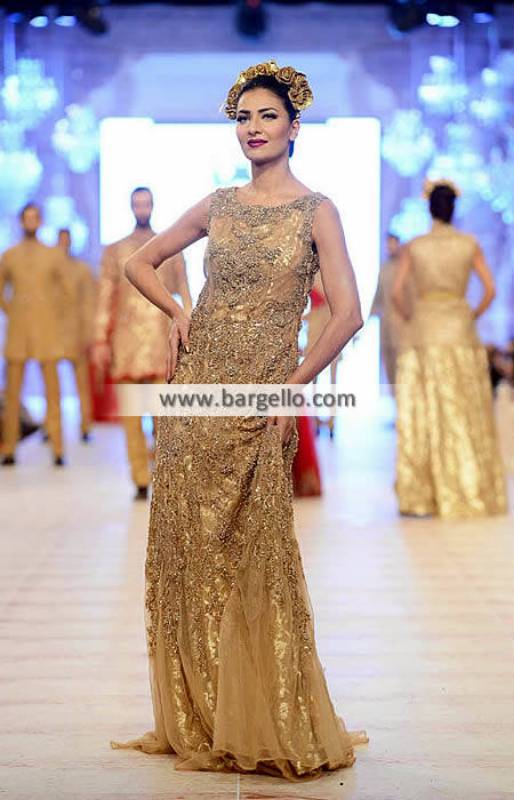 Pakistani Evening Dresses Wedding Gown HSY Bridal Collection PFDC 2014