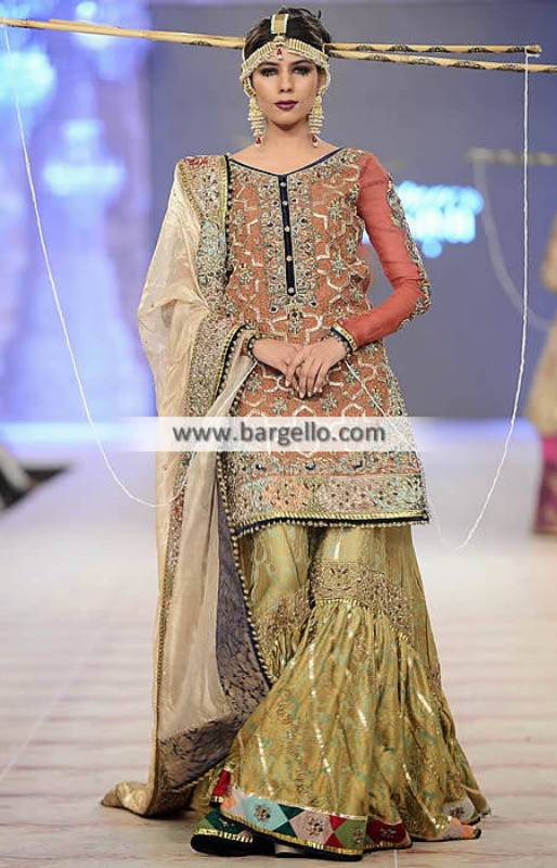 Elegant Bridal Gharara Dresses Fahad Hussayn Bridal Gharara Collection PBCW 2014