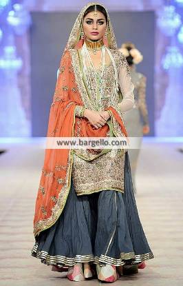 Fahad Hussayn Bridal Sharara Collection Indian Pakistani Bridal Dresses PFDC 2014