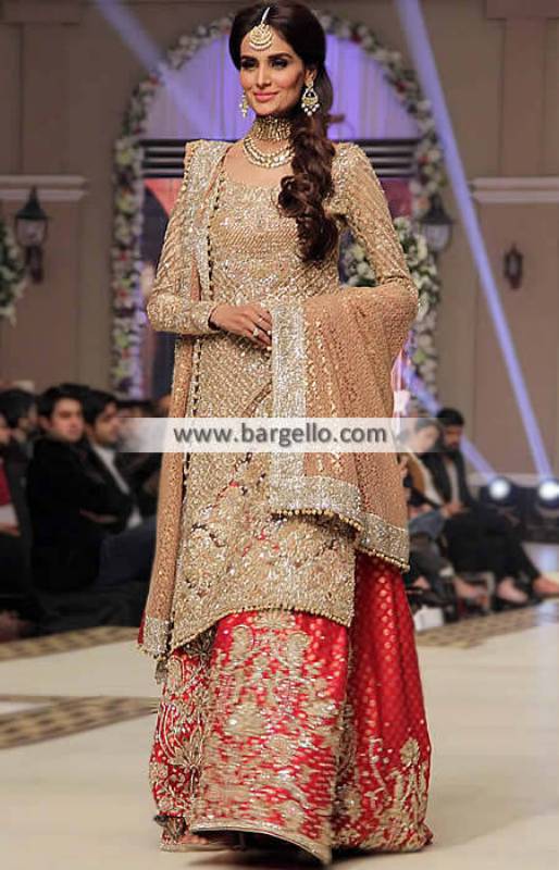 Faraz Manan Bridal Wear Rouge Bridal Sharara Bridal Couture Week TBCW