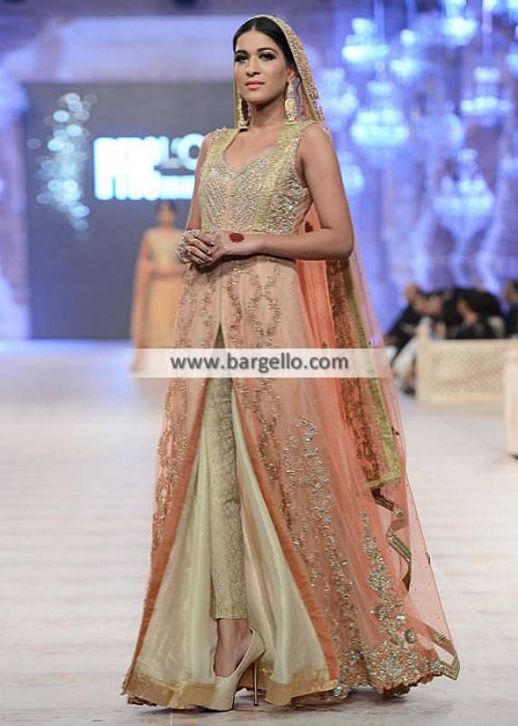Designer Anarkali Dresses for Engagement and Social Events Asifa Nabeel PFDC Bridal Collection