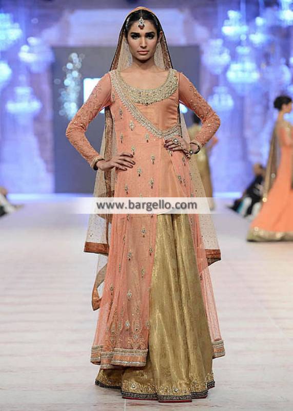 Asifa Nabeel Bridal Sharara Collection France Paris Engagement Dresses Formal and Special Occasions