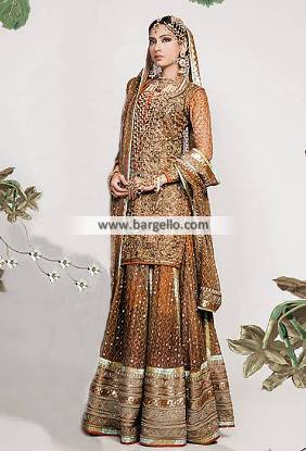 Fahad Hussayn Wedding Dresses Wedding Sharara Newcastle London UK Pakistani Wedding Dresses