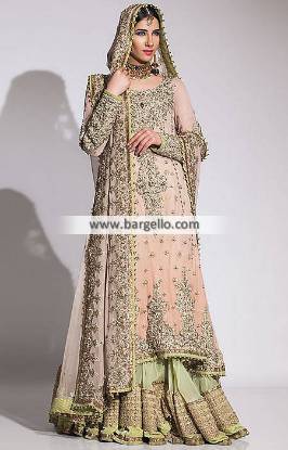 Pakistani Bridal Dresses Fahad Hussayn Bridal Sharara Collection Saudi Arabia Jeddah Dammam